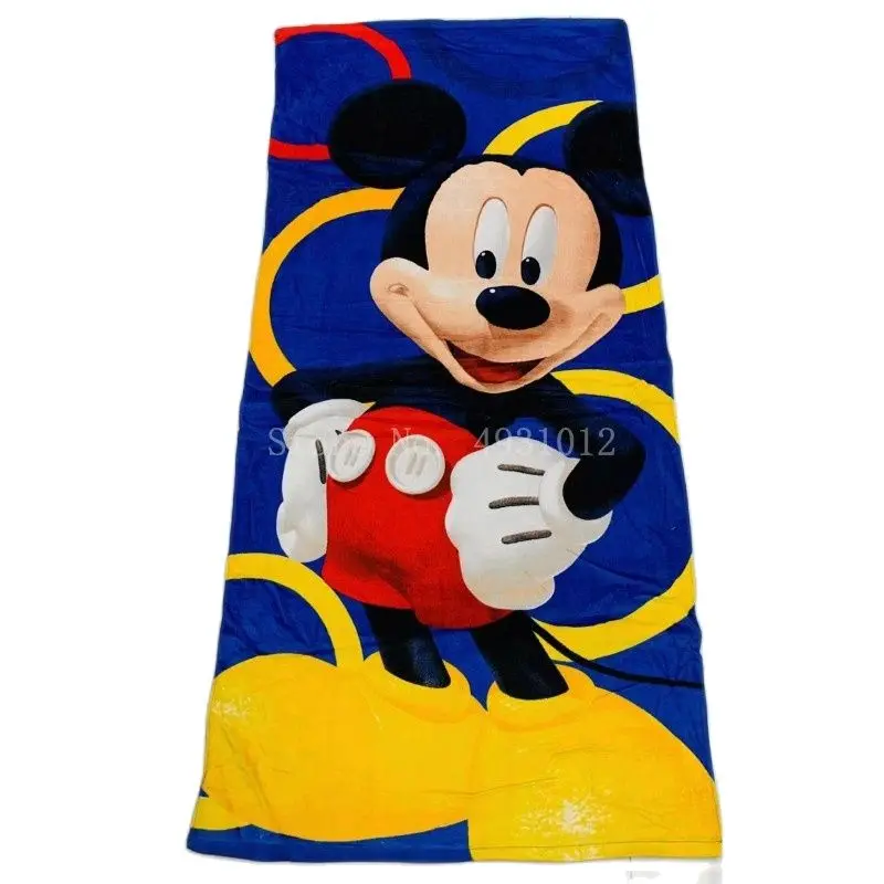 

2023 Disney Cute Mickey Minnie Mouse Bath Towel Cotton Baby Boys Girls Kids Swimming Towels 70x140cm