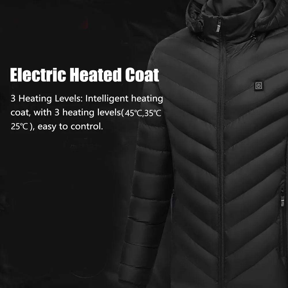 Heated Clothing Electric Heated Coat Smart USB Heating Cotton Jacket with Hood 3 Heating Levels for Hiking Skiing Winter Cycling
Heated Clothing Electric Heated Coat Smart USB Heating Cotton Jacket with Hood 3 Heating Levels for Hiking Skiing Winter Cycling