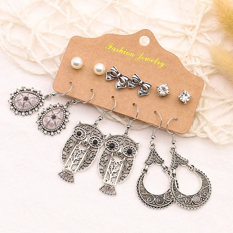 TOUTCALE Women's Boho Ethnic Silver Color Ocean Series Dangle Drop Earrings Set Fashion Ear Charm Jewelry Accessories For Women
TOUTCALE Women's Boho Ethnic Silver Color Ocean Series Dangle Drop Earrings Set Fashion Ear Charm Jewelry Accessories For Women