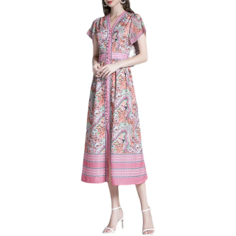 Gezelligheid Dresses For Women 2021 Summe New Fashion Elegant Retro Print Sexy V-Neck Ruffle Sleeve Shawl Split Fork Maxi Dress
Gezelligheid Dresses For Women 2021 Summe New Fashion Elegant Retro Print Sexy V-Neck Ruffle Sleeve Shawl Split Fork Maxi Dress