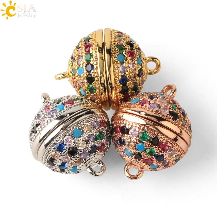 CSJA Metal Beads Jewelry Making Colorful Rhinestone Round Ball Charms Magnetic Connector Bracelet Pendants Accessories DIY S619
CSJA Metal Beads Jewelry Making Colorful Rhinestone Round Ball Charms Magnetic Connector Bracelet Pendants Accessories DIY S619