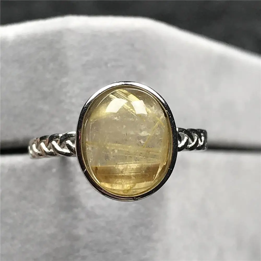 12x10mm Natural Gold Rutilated Crystal Ring For Woman Man Lucky Beads Silver Quartz Gemstone Adjustable Size Ring Jewelry AAAAA
12x10mm Natural Gold Rutilated Crystal Ring For Woman Man Lucky Beads Silver Quartz Gemstone Adjustable Size Ring Jewelry AAAAA