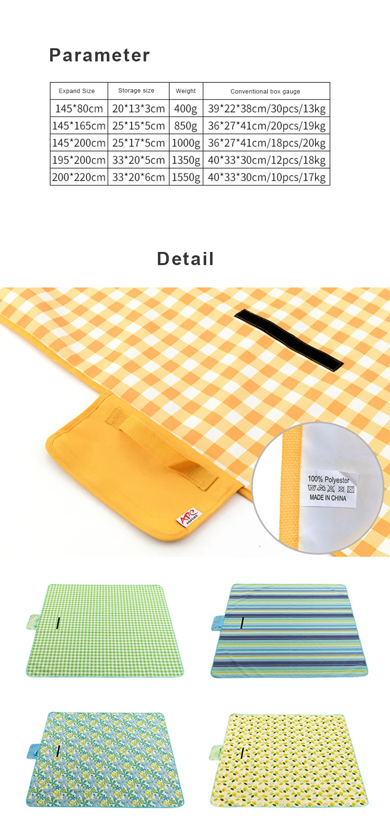 145x 200cm Outdoor Camping Picnic Mat Lattice Beach Blanket Waterproof Wipe Covers Table Carpet Tablecloths Picnic Mat
145x 200cm Outdoor Camping Picnic Mat Lattice Beach Blanket Waterproof Wipe Covers Table Carpet Tablecloths Picnic Mat