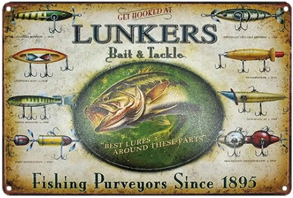 Fishing Purveyors Tin Metal Wall Decoration, Thick Tinplate Wall Art Sign for Fishing Grounds Yachts 12 X 8 Inch Room Decoration
Fishing Purveyors Tin Metal Wall Decoration, Thick Tinplate Wall Art Sign for Fishing Grounds Yachts 12 X 8 Inch Room Decoration