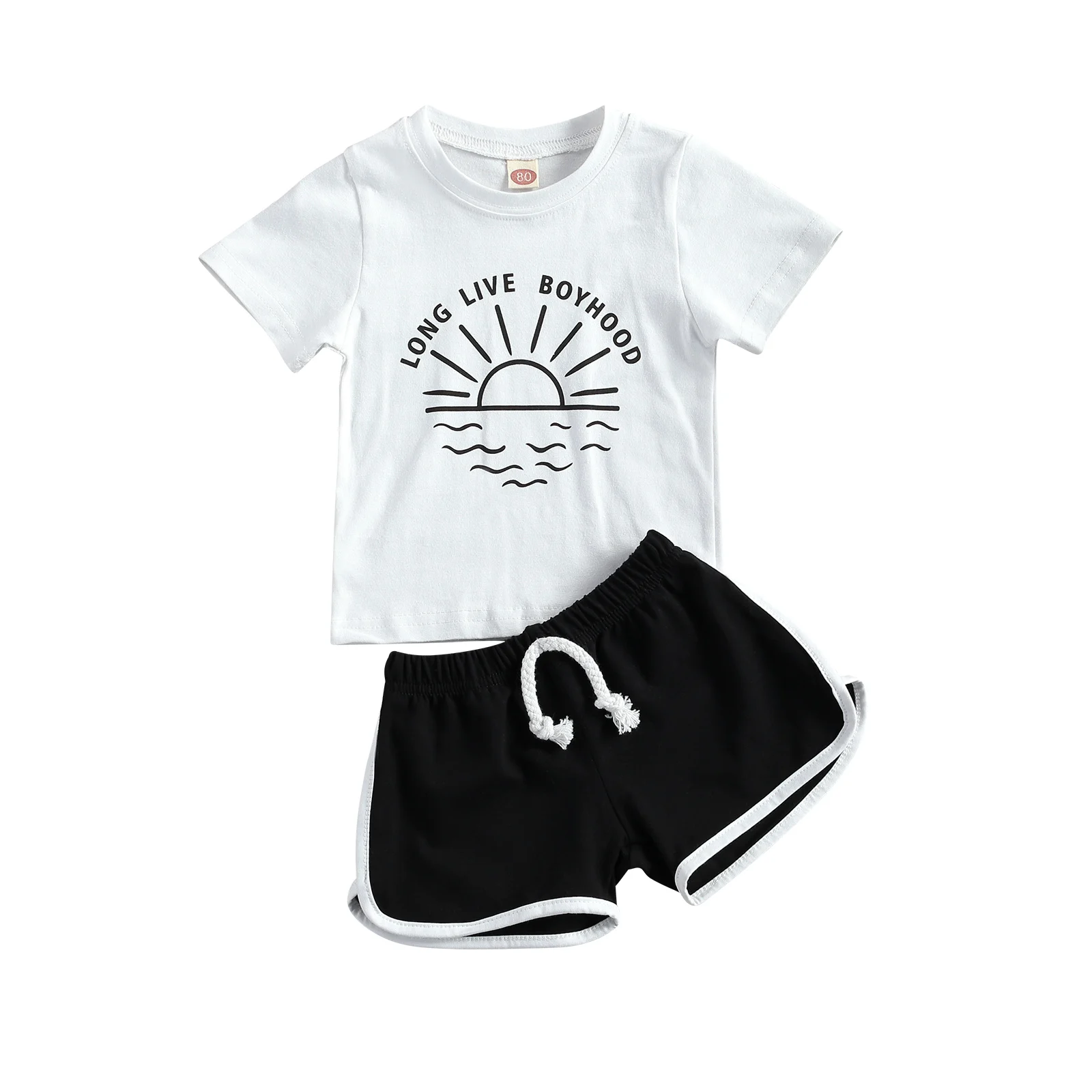 2021 Summer Kids Baby Boys 2-piece Outfit Set Short Sleeve Letter Print Tops+Shorts Set for Children Boys Hot Sale
2021 Summer Kids Baby Boys 2-piece Outfit Set Short Sleeve Letter Print Tops+Shorts Set for Children Boys Hot Sale