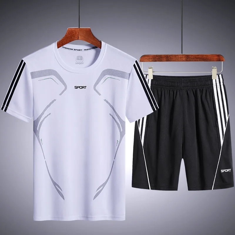2021 New Young Breathable Casual Suit Summer Fitness Quick Drying Climbing Sleeve Sport Set Running Spring Big Yards 9XL 140KG
2021 New Young Breathable Casual Suit Summer Fitness Quick Drying Climbing Sleeve Sport Set Running Spring Big Yards 9XL 140KG