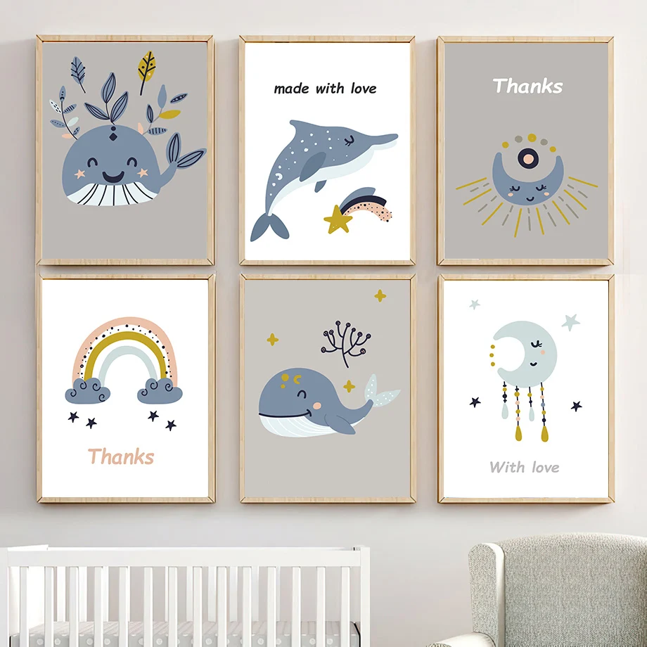 Dolphin Shark Sun Moon Rainbow Cloud Stars Canvas Painting Posters and Prints Canvas Wall Art Paintings Baby Kids Bedroom Decor
Dolphin Shark Sun Moon Rainbow Cloud Stars Canvas Painting Posters and Prints Canvas Wall Art Paintings Baby Kids Bedroom Decor