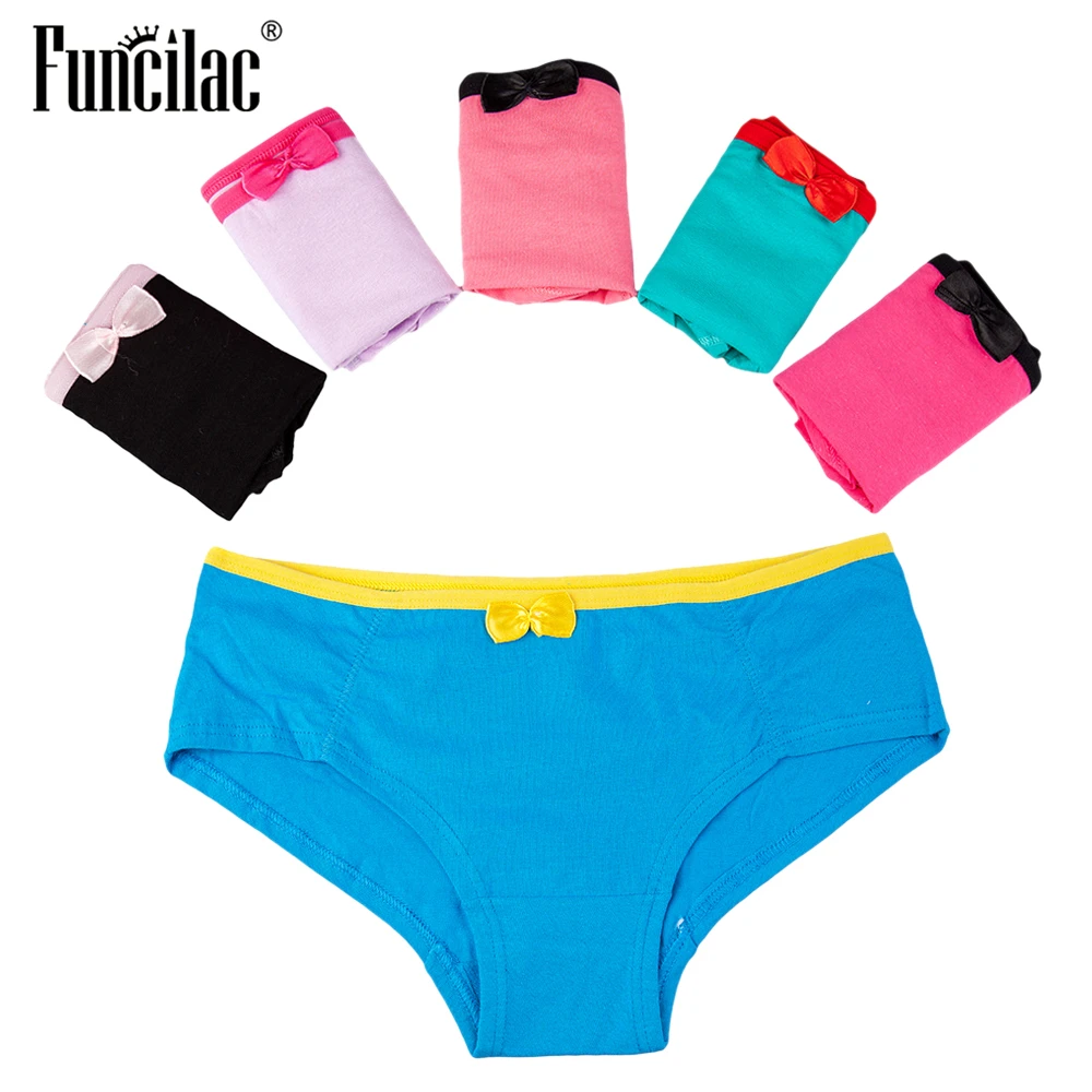 FUNCILAC женское нижнее белье однотонные женские трусики с бантом для женщин