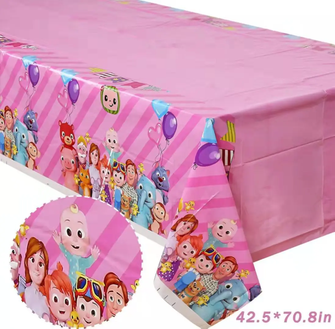 108*180cm Pink Cocomelon Party Supplies TableCover For Kids Disposable Tablecloth Favor Baby Shower Birthday Festival Decoration
108*180cm Pink Cocomelon Party Supplies TableCover For Kids Disposable Tablecloth Favor Baby Shower Birthday Festival Decoration