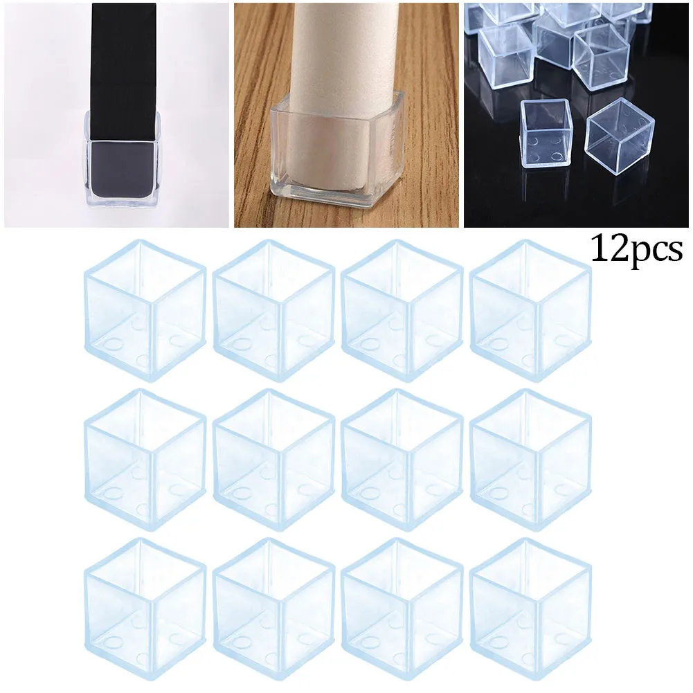 12Pcs PVC Square Rectangle Floor Protector Pads Chair Leg Capss Table Foot Dust Cover Socks Pipe Plugs Furniture Leveling Feet
12Pcs PVC Square Rectangle Floor Protector Pads Chair Leg Capss Table Foot Dust Cover Socks Pipe Plugs Furniture Leveling Feet