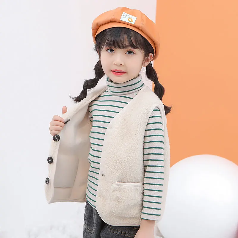 

Girls Boys Baby's Kids Down Vest Waistcoat 2021 Graceful Warm Plus Thicken Winter Autumn Outdoor Jacket Cardigan Children's Clot