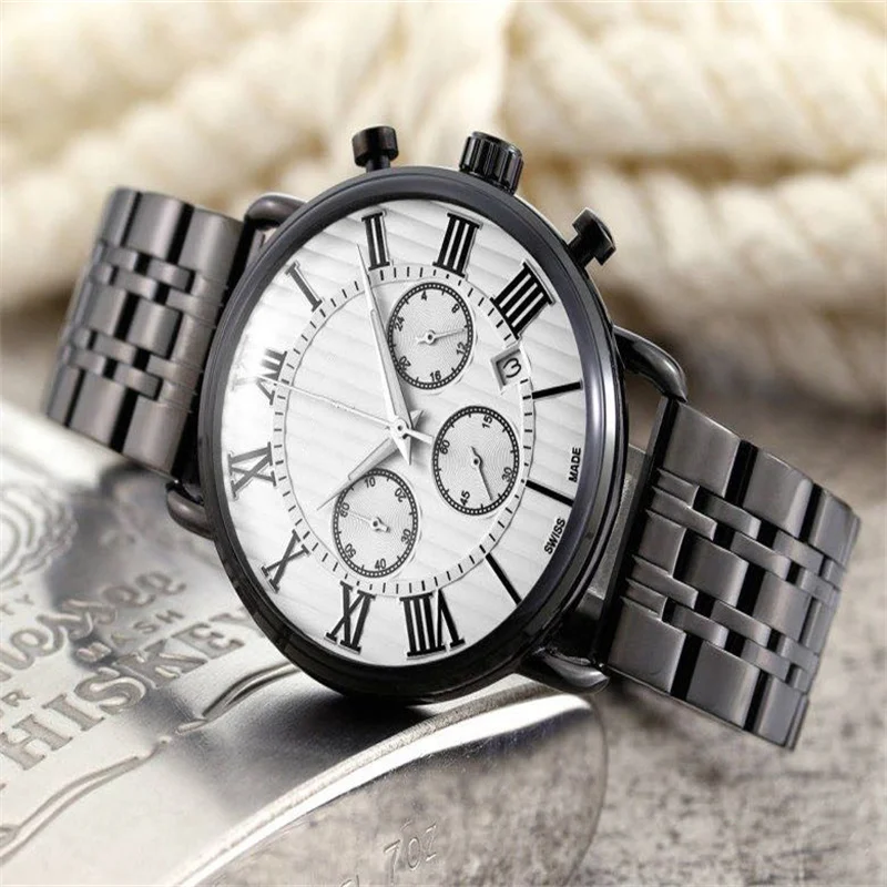 2021 fashion new men's business casual temperament banquet watch simple three-eye six-hand Roman scale gift
2021 fashion new men's business casual temperament banquet watch simple three-eye six-hand Roman scale gift