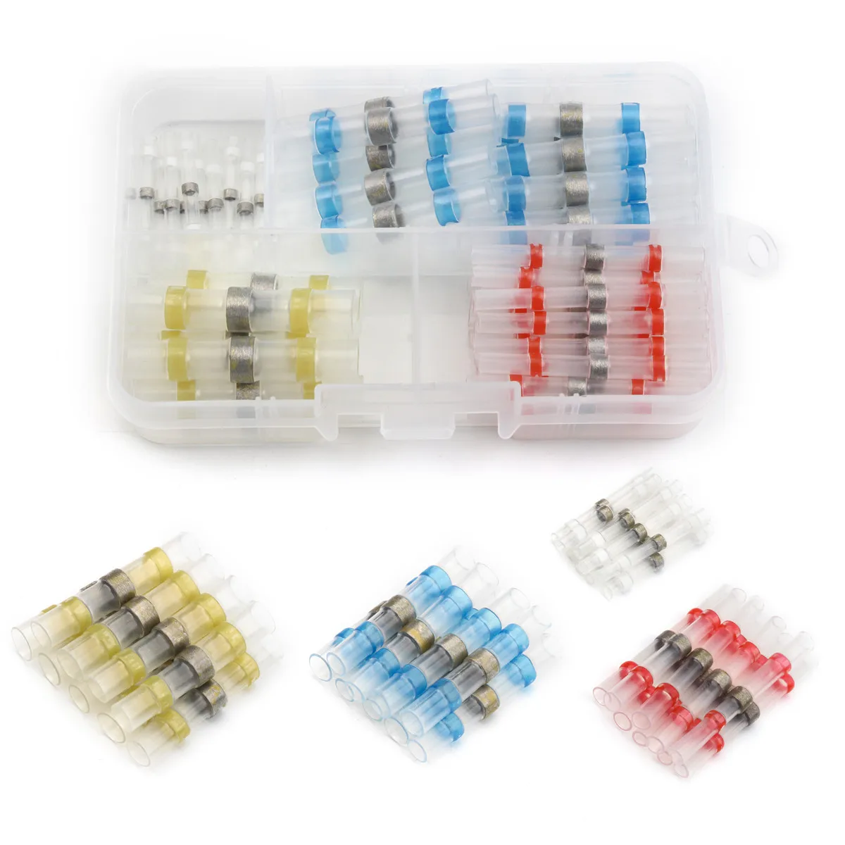 50PCS Mixed Heat Shrink Connect Terminals Waterproof Solder Sleeve Tube Electrical Wire Insulated Butt Connectors 26-10AWG Kit
50PCS Mixed Heat Shrink Connect Terminals Waterproof Solder Sleeve Tube Electrical Wire Insulated Butt Connectors 26-10AWG Kit