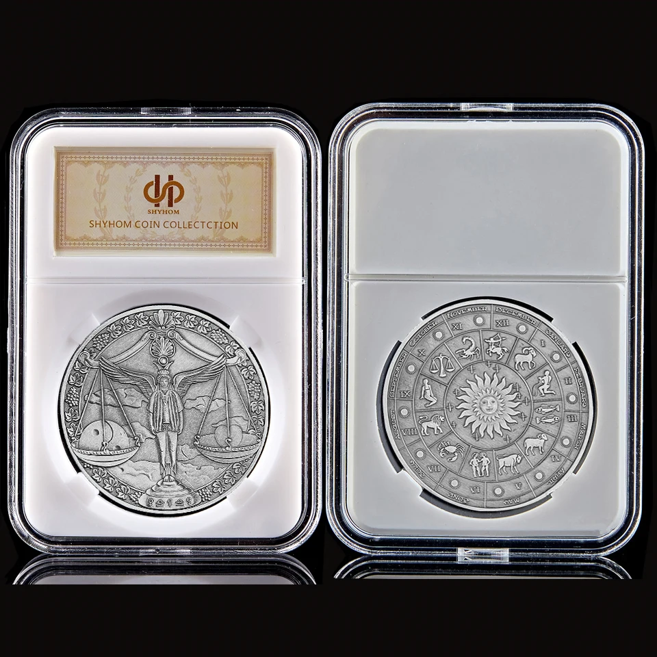 2021 созвездия Зодиака Весы тисненый жетон Коллекционная монета зодиака с твердой акриловой капсулой 
2021 созвездия Зодиака Весы тисненый жетон Коллекционная монета зодиака с твердой акриловой капсулой