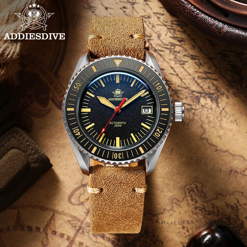 

ADDIESDIVE Men's Watch C3 Luminous NH35 Sapphire Glass Ceramic Bezel 200m Diving relogios masculinos Automatic Mechanical Watch