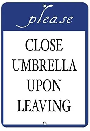 Crysss Warning Sign Please Close Umbrella Upon Leaving Activity Sign Pool Signs Road Sign Business Sign 8X12 Inches Aluminum
Crysss Warning Sign Please Close Umbrella Upon Leaving Activity Sign Pool Signs Road Sign Business Sign 8X12 Inches Aluminum