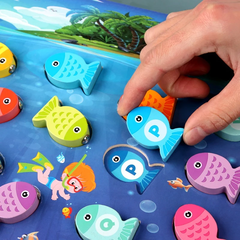 Wooden Toys Magnetic Fishing Game Baby Puzzle Teaching Aids Early Educational Toys for Children Girls Gifts
Wooden Toys Magnetic Fishing Game Baby Puzzle Teaching Aids Early Educational Toys for Children Girls Gifts