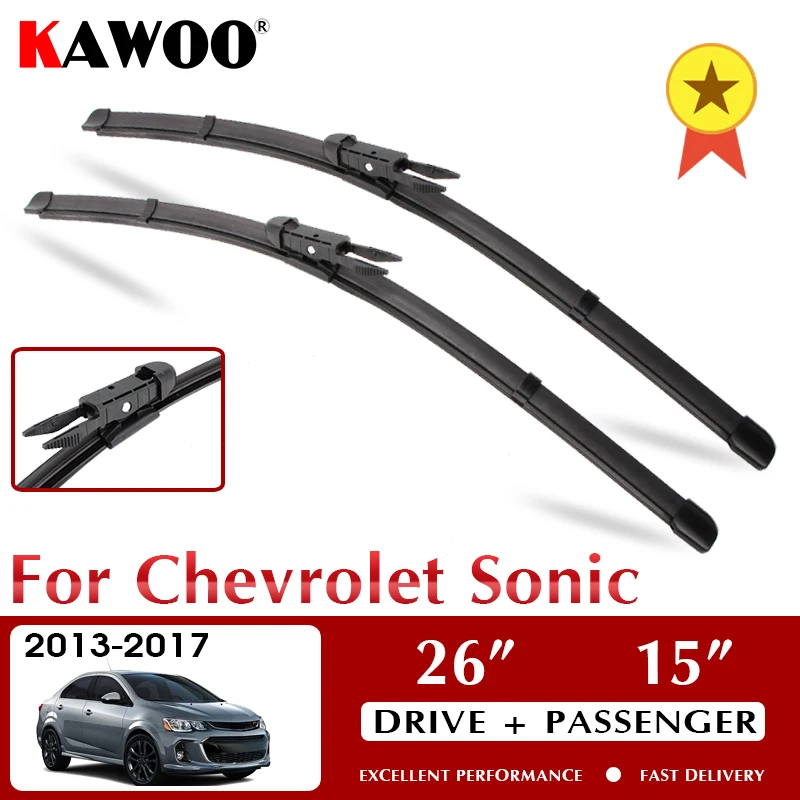 KAWOO Щетка стеклоочистителя переднего автомобиля для Chevrolet Sonic 2013-2017 лобовое стекло аксессуары 26 "+ 15" LHD RHD
KAWOO Щетка стеклоочистителя переднего автомобиля для Chevrolet Sonic 2013-2017 лобовое стекло аксессуары 26 "+ 15" LHD RHD