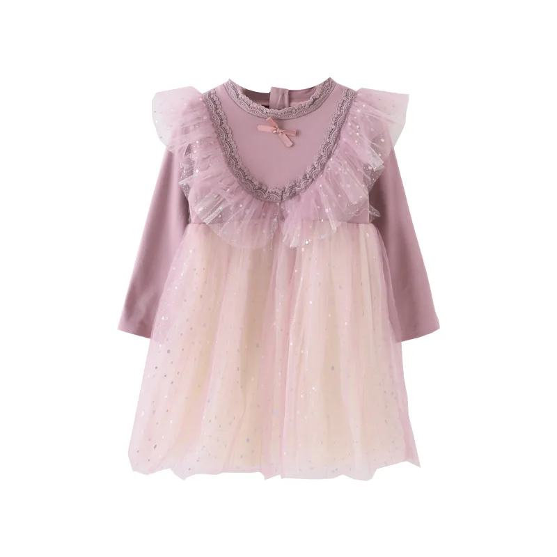 Girls spring 2021 new little girl princess lace mesh dress spring and autumn
Girls spring 2021 new little girl princess lace mesh dress spring and autumn