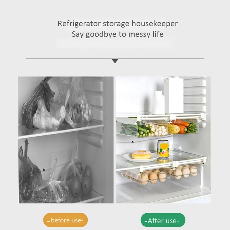 2 Pcs Plastic Clear Fridge Organizer Bins with Handle,Food Storage Box 19.8X30.5X9.5Cm & 19.8X30X9.5Cm
2 Pcs Plastic Clear Fridge Organizer Bins with Handle,Food Storage Box 19.8X30.5X9.5Cm & 19.8X30X9.5Cm