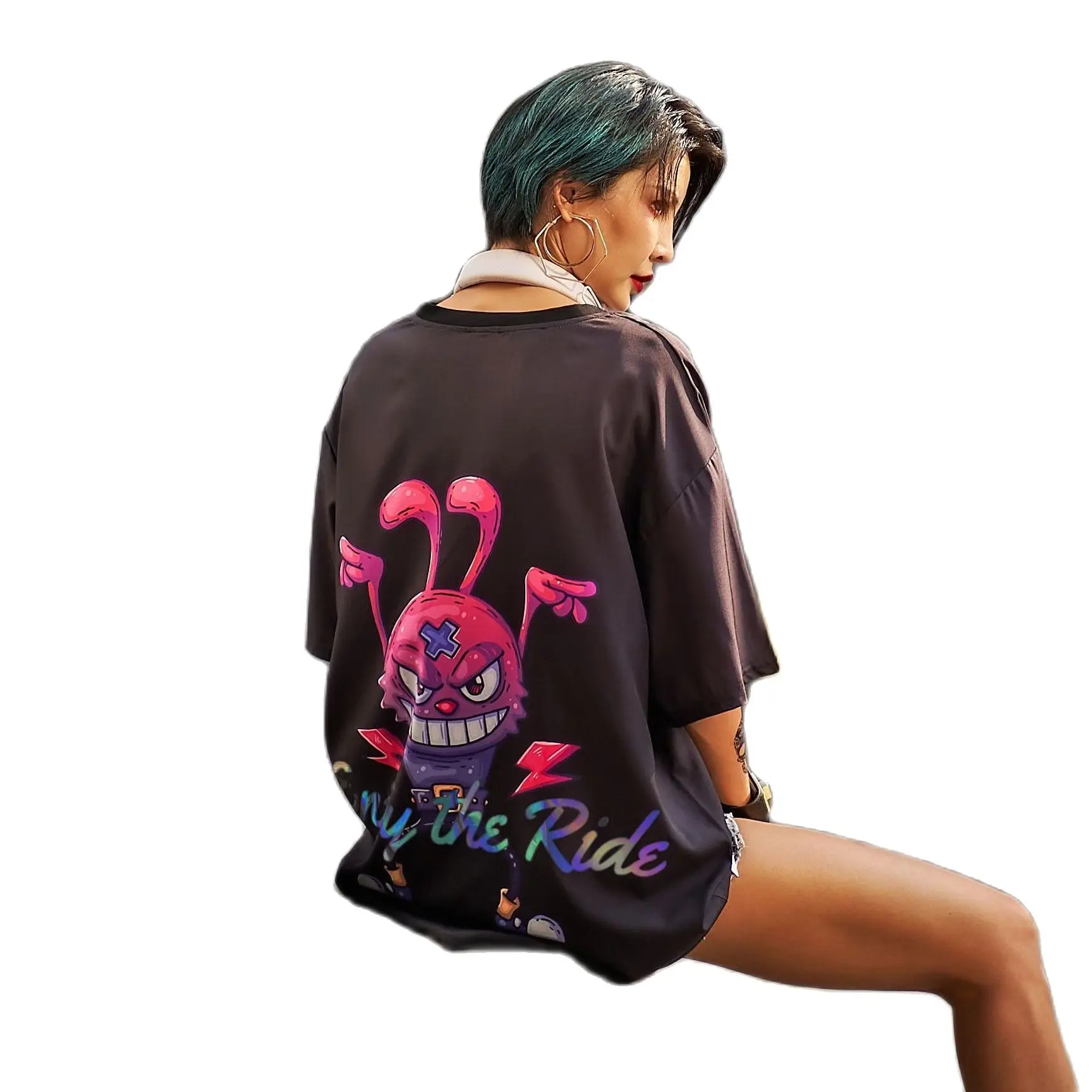 2021 New Oversized T Shirt Short Sleeve Cartoon O-neck Tops Tees Women Streetwear Ropa Mujer
2021 New Oversized T Shirt Short Sleeve Cartoon O-neck Tops Tees Women Streetwear Ropa Mujer