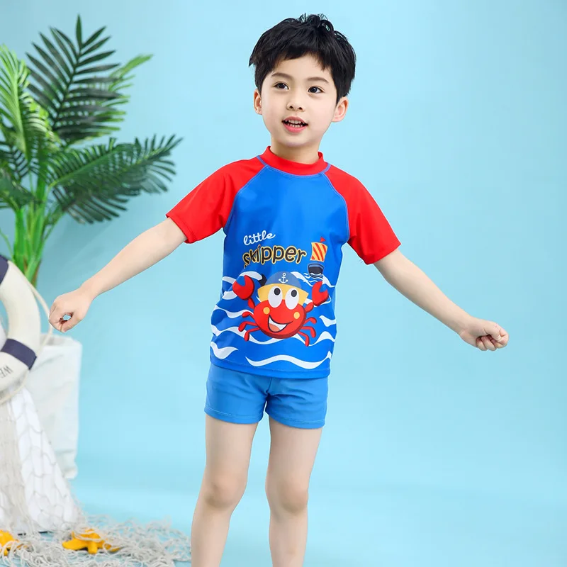 Boys Summer Swimwear Kids Two-piece Swimsuit Children 2 PCS Clothes set T-shirt& Pants 6-12T Crab Dinosaur Bathing Suit Shorts
Boys Summer Swimwear Kids Two-piece Swimsuit Children 2 PCS Clothes set T-shirt& Pants 6-12T Crab Dinosaur Bathing Suit Shorts