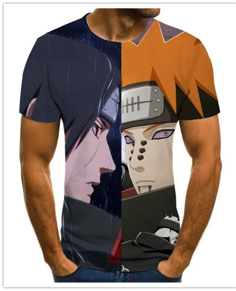 New Anime Theme Men's T-shirts Men's Anime Harajuku Tops Anime 3D T-Shirts Summer Fashion Boys Clothing Plus Size Streetwear