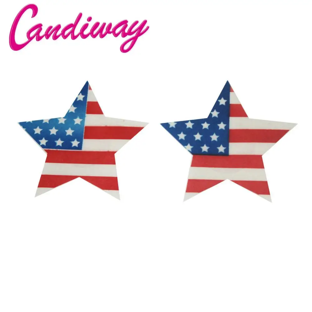 

Candiway 10 пар, США флаг, форма звезды, Одноразовые самоклеющиеся наклейки на соски, чехлы для груди, эротическое белье, аксессуары для женщин