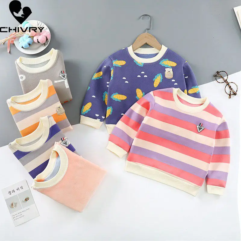 New 2020 Autumn Winter Fashion Sweatshirts Boys Girls Kids Striped Thicken Warm Hoodies Children Fashion Long O-neck Sweatshirt
New 2020 Autumn Winter Fashion Sweatshirts Boys Girls Kids Striped Thicken Warm Hoodies Children Fashion Long O-neck Sweatshirt