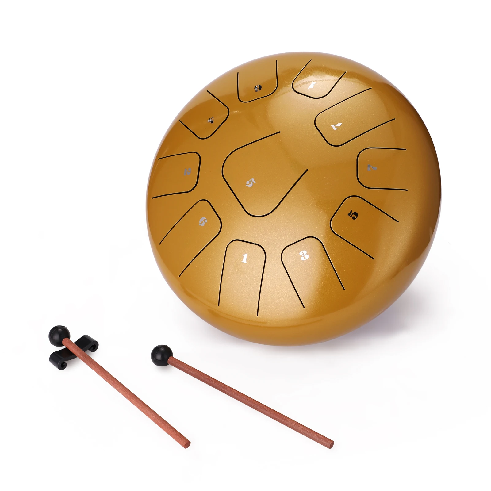12 inch 11-Tone Steel Tongue Drum Hand Pan Drums with Drumsticks Percussion Musical Instruments
12 inch 11-Tone Steel Tongue Drum Hand Pan Drums with Drumsticks Percussion Musical Instruments