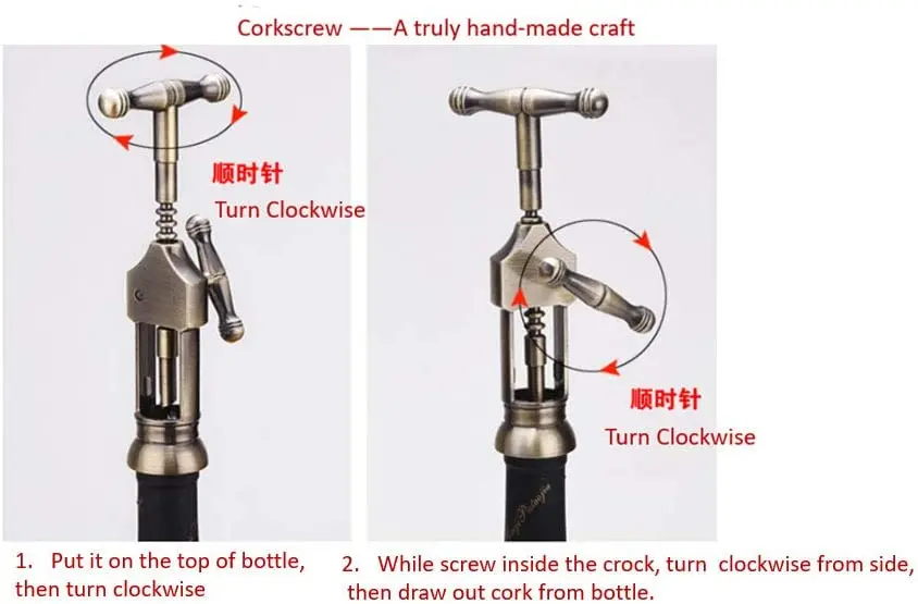 Corkscrew Wine Opener hand-made craft Vintage Metal Wine Bottle Opener,Bottles Opener Waiters Corkscrew
Corkscrew Wine Opener hand-made craft Vintage Metal Wine Bottle Opener,Bottles Opener Waiters Corkscrew