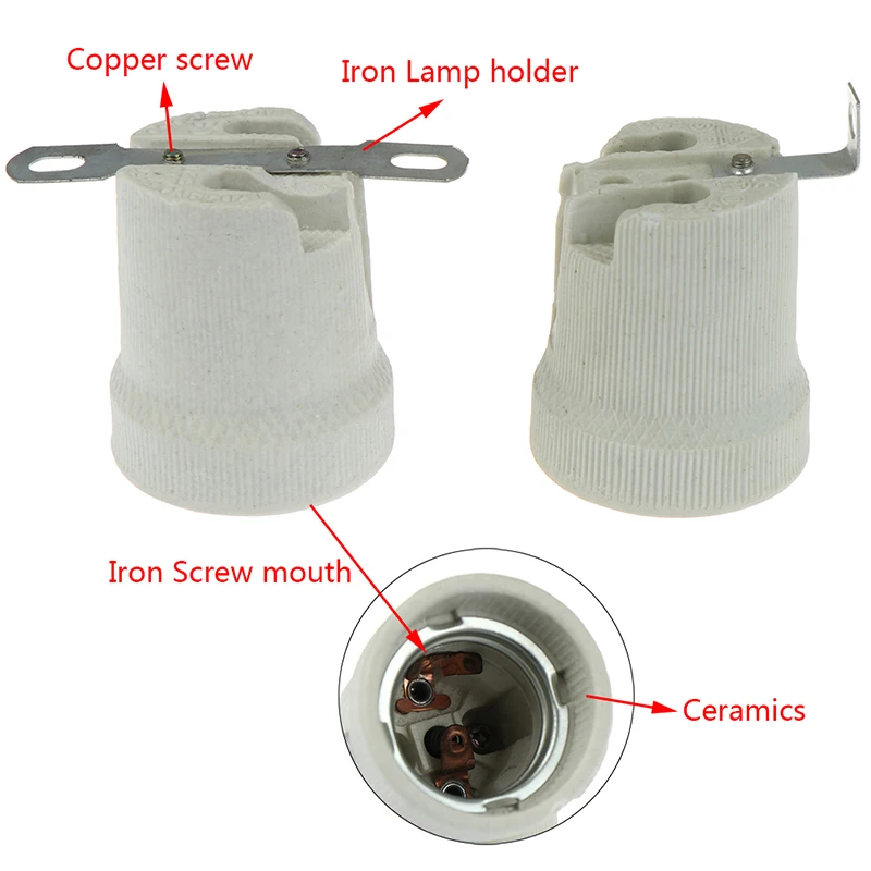 Lamp Base E27 Vintage Ceramic Edison Lamp Fittings Socket Lamp Base Holder Accessory Fixing Bracket Large Screw Cap
Lamp Base E27 Vintage Ceramic Edison Lamp Fittings Socket Lamp Base Holder Accessory Fixing Bracket Large Screw Cap