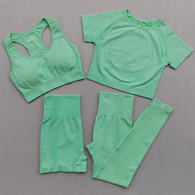 Women Seamless Yoga Set Fitness Sports Suits Short Sleeve Crop Top High Waist Leggings Sports Bra Sport Shorts Gym Clothing
Women Seamless Yoga Set Fitness Sports Suits Short Sleeve Crop Top High Waist Leggings Sports Bra Sport Shorts Gym Clothing