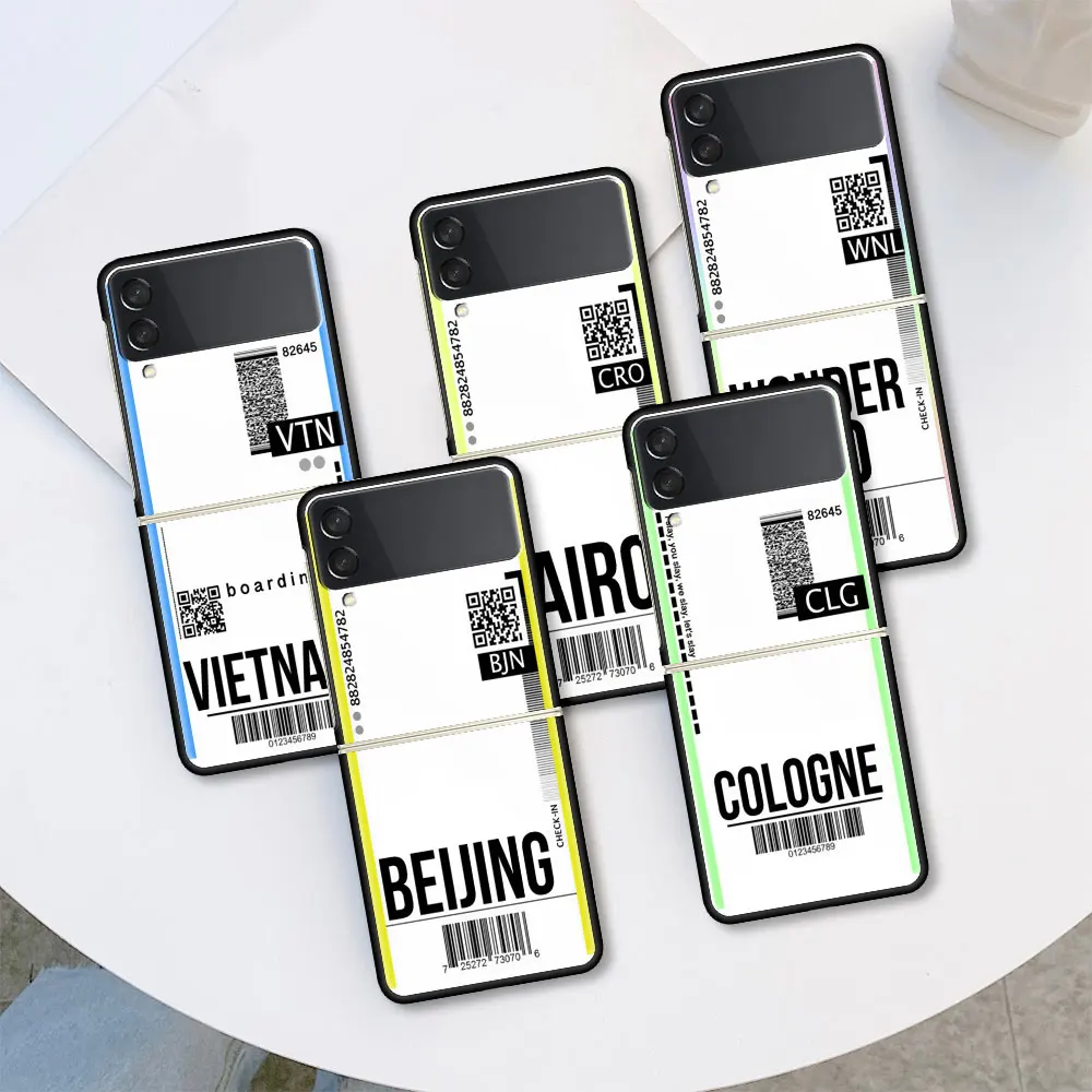 Fly Ticket Usa City London Paris Tokyo Case For Samsung Galaxy Z Flip 3 5G Funda ZFlip3 Luxury Black PC Hard Phone Coque Shell
Fly Ticket Usa City London Paris Tokyo Case For Samsung Galaxy Z Flip 3 5G Funda ZFlip3 Luxury Black PC Hard Phone Coque Shell