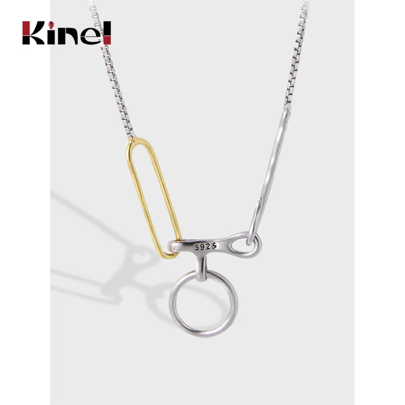 Kinel 925 Sterling Silver Geometry Round Pendants Necklace Fashion Temerament Charm for Women Korea Jewelry Party Gift
Kinel 925 Sterling Silver Geometry Round Pendants Necklace Fashion Temerament Charm for Women Korea Jewelry Party Gift