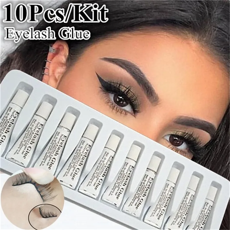 10Pcs/set Professional Eyelash Glue for lashes Strong Clear/Dark Waterproof Eye Lash Glue Adhesive Extensions for Makeup Tools
10Pcs/set Professional Eyelash Glue for lashes Strong Clear/Dark Waterproof Eye Lash Glue Adhesive Extensions for Makeup Tools