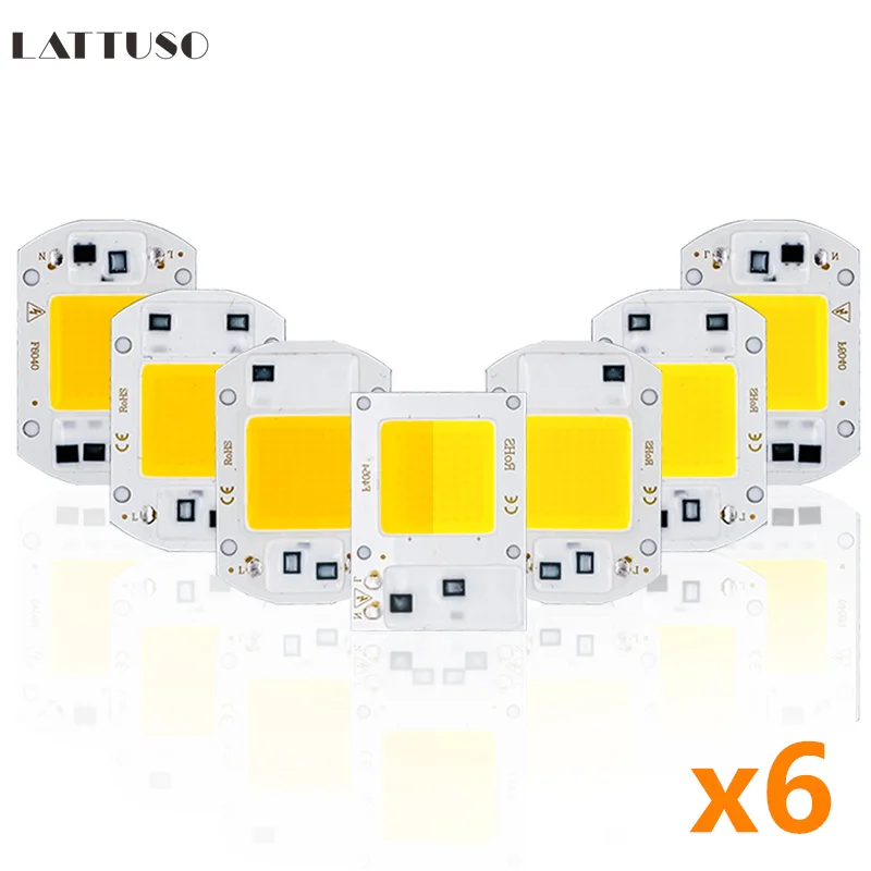 6pcs/lot LED COB Lamp Chip 10W 20W 30W 50W AC 220V Smart IC LED Beads DIY For LED Floodlight Spotlight Cold White Warm White
6pcs/lot LED COB Lamp Chip 10W 20W 30W 50W AC 220V Smart IC LED Beads DIY For LED Floodlight Spotlight Cold White Warm White