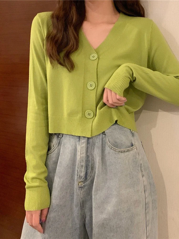 Кардиган Unif, зеленый топ, вязаный кардиган, осень 2021, женская короткая тонкая блузка, куртка, Корейская версия на весну и осень
Кардиган Unif, зеленый топ, вязаный кардиган, осень 2021, женская короткая тонкая блузка, куртка, Корейская версия на весну и осень