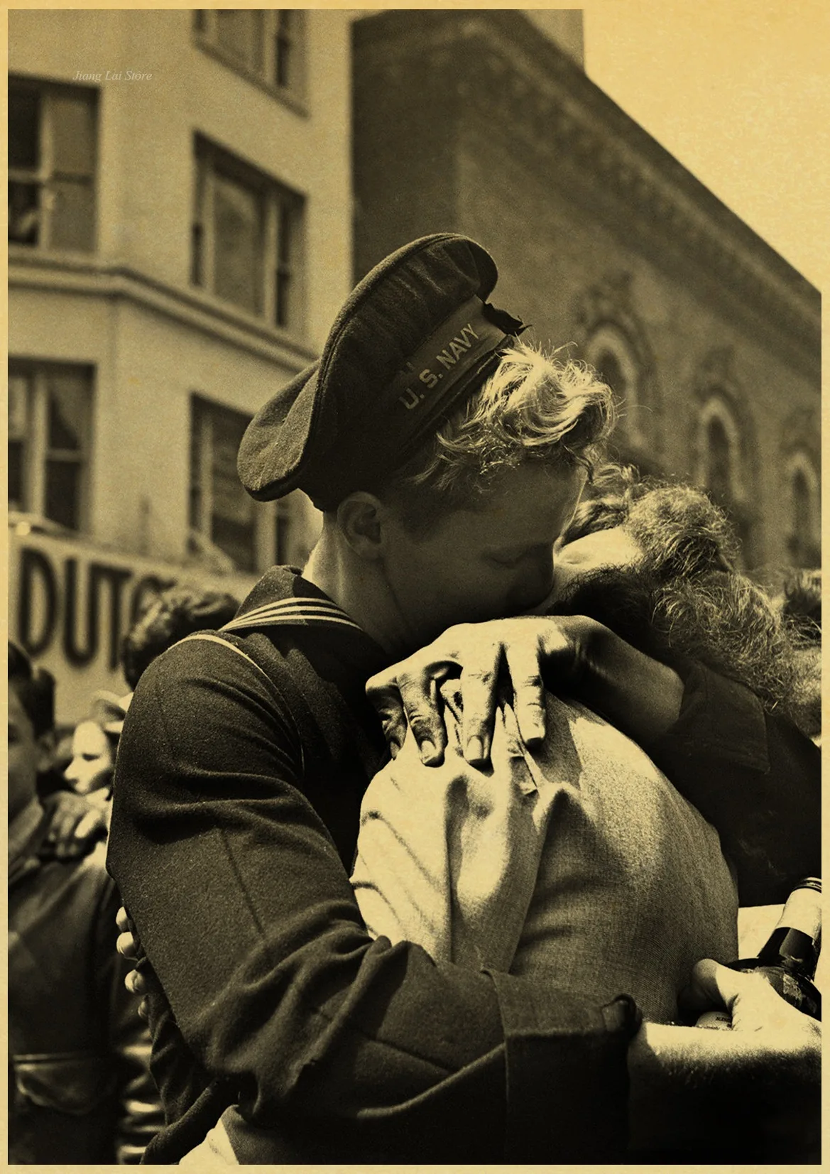 Retro Poster World War II Victory Old Photo Bar Cafe Vintage Decoration Painting Nurse Kisses Sailor Home Art
Retro Poster World War II Victory Old Photo Bar Cafe Vintage Decoration Painting Nurse Kisses Sailor Home Art