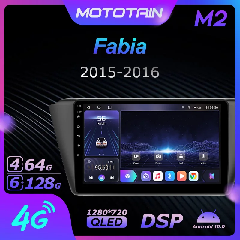 Mototain Android 10.0 6G+128G Car Radio Stereo for Skoda Fabia 2015 - 2016 Auto Audio GPS 4G LTE System head unit 1280*720
Mototain Android 10.0 6G+128G Car Radio Stereo for Skoda Fabia 2015 - 2016 Auto Audio GPS 4G LTE System head unit 1280*720