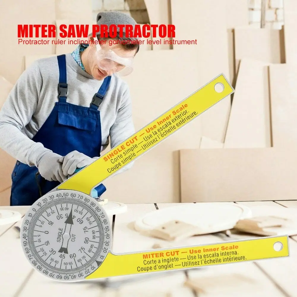 175mm 7inch Table Saw Miter Gauge Protractor Angle Finder Miter Gauge Goniometer Measuring Ruler Tool Carpentry
175mm 7inch Table Saw Miter Gauge Protractor Angle Finder Miter Gauge Goniometer Measuring Ruler Tool Carpentry