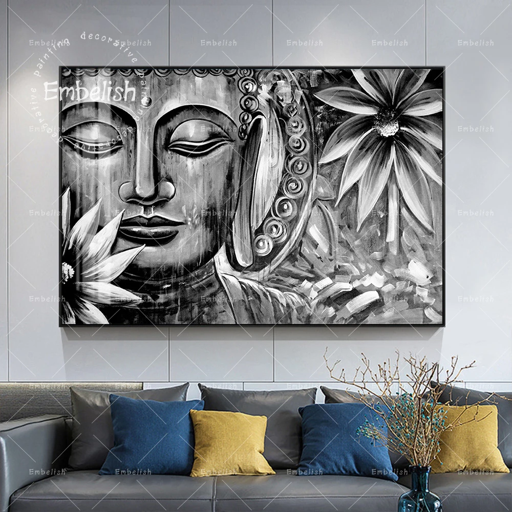 Embelish 1 Pieces Black And White Lord buddha Modern Home Decor Wall Art Pictures For Living Room Posters HD Canvas Paintings
Embelish 1 Pieces Black And White Lord buddha Modern Home Decor Wall Art Pictures For Living Room Posters HD Canvas Paintings