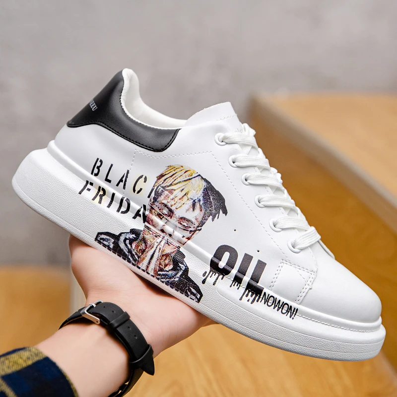 Hot selling men's sports shoes flat bottomed white shoes casual shoes comfortable breathable shoes fashion school graffiti shoes
Hot selling men's sports shoes flat bottomed white shoes casual shoes comfortable breathable shoes fashion school graffiti shoes