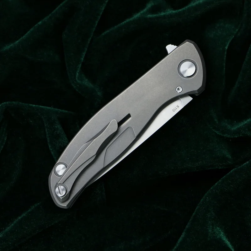Green thorn Flipper F95 K110 стальной Nudist титановая ручка карманный складной нож для кемпинга
