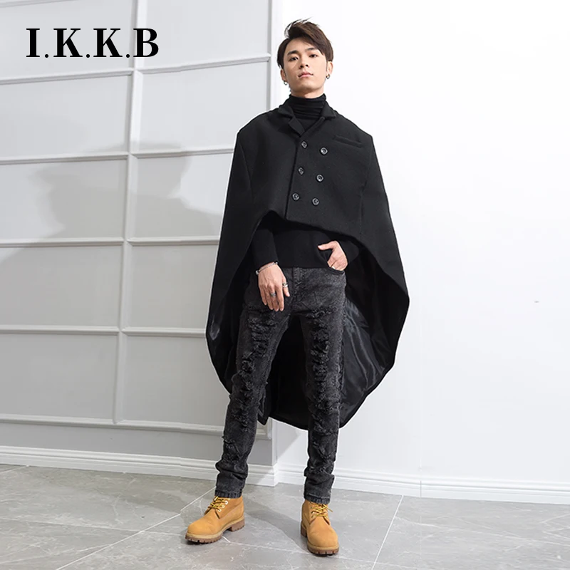 Men Clothes Long Coat Suit Collar Double-breasted Swallowtail Cloak Front Short Over Knee Long Winter Tide Male Coat Woolen Coat
Men Clothes Long Coat Suit Collar Double-breasted Swallowtail Cloak Front Short Over Knee Long Winter Tide Male Coat Woolen Coat