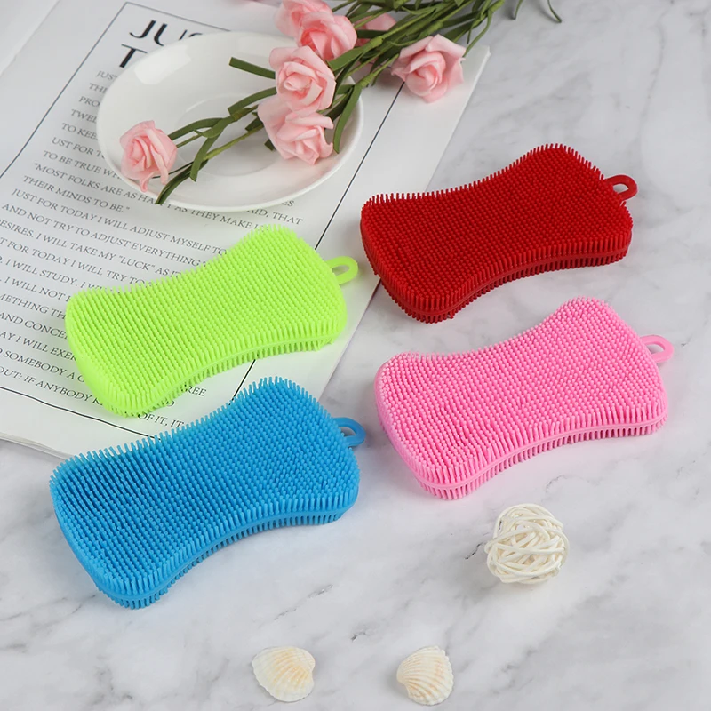 Silicone Dish Washing Brush Pot Pan Sponge Scrubber Silicone Scouring Pad Fruit Pot Pan Wash Brushes Kitchen Cleaning Tool
Silicone Dish Washing Brush Pot Pan Sponge Scrubber Silicone Scouring Pad Fruit Pot Pan Wash Brushes Kitchen Cleaning Tool