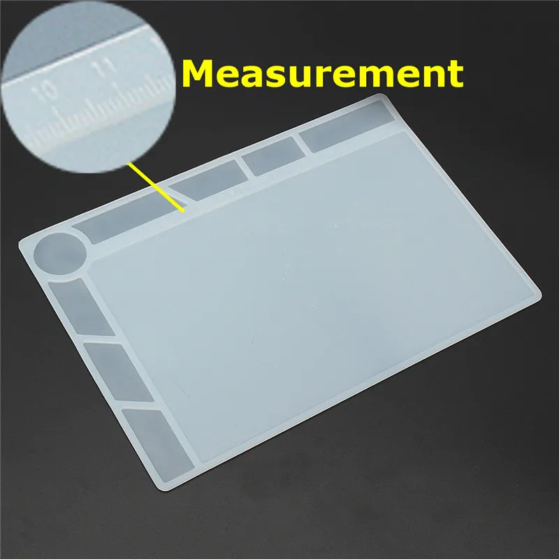 338mmx228 mmx3mm Heat Insulation Silicone Pad Desk Mat Maintenance Platform Screw Mat Electrical BGA Soldering Repair Station
338mmx228 mmx3mm Heat Insulation Silicone Pad Desk Mat Maintenance Platform Screw Mat Electrical BGA Soldering Repair Station