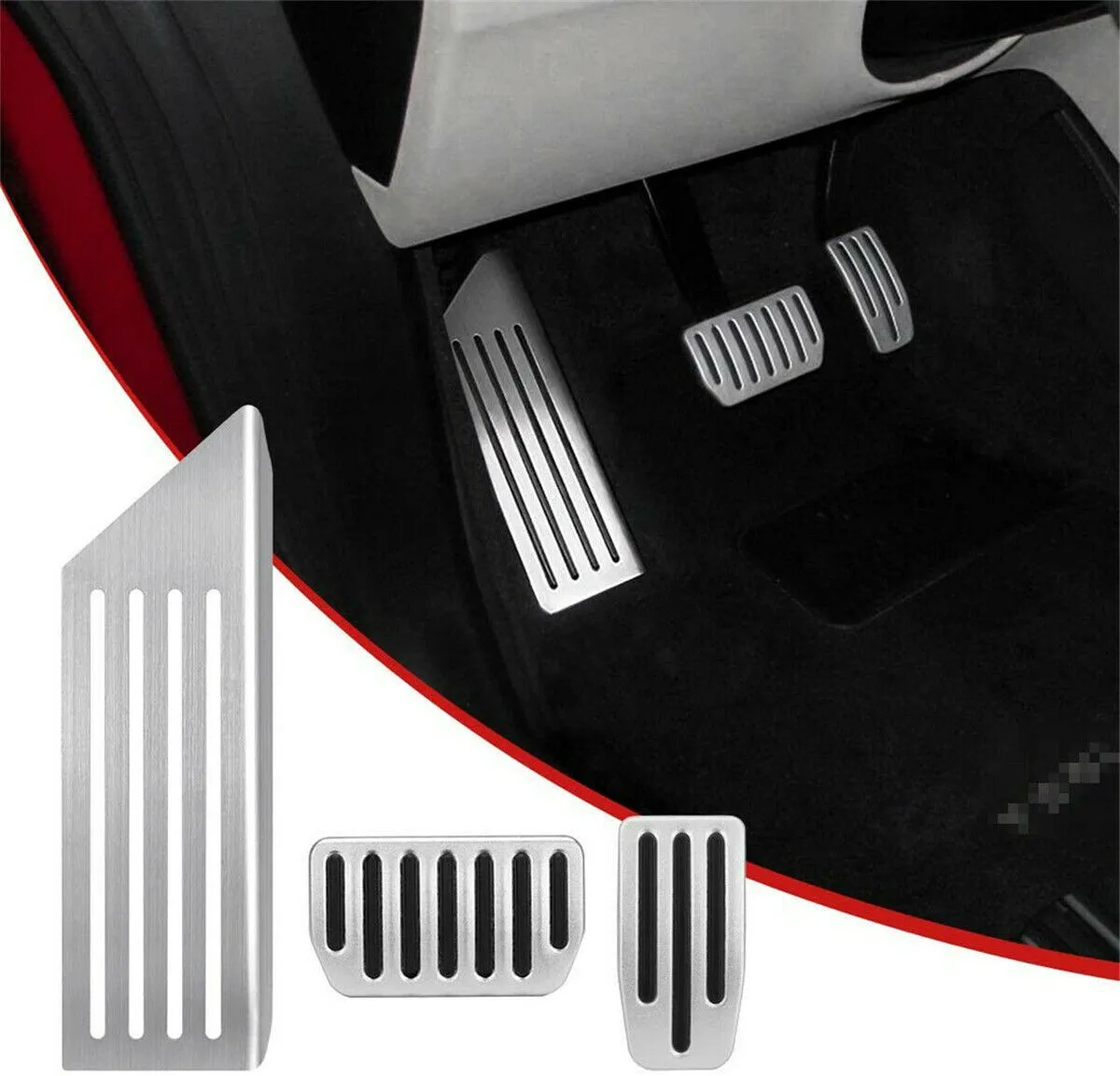 Car Foot Pedal Pad Cover For Tesla Model 3 Accelerator Gas Fuel Brake Pedal Cover Stainless Steel Foot Rest Pad Auto Accessory
Car Foot Pedal Pad Cover For Tesla Model 3 Accelerator Gas Fuel Brake Pedal Cover Stainless Steel Foot Rest Pad Auto Accessory