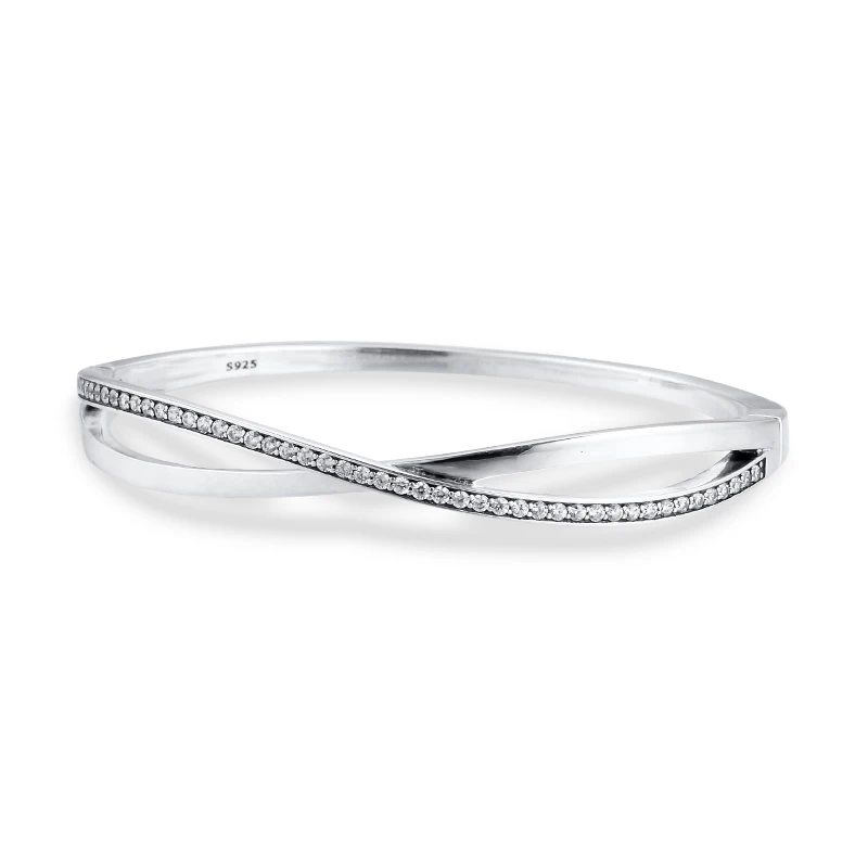 Entwined Bangles 100% 925 Sterling Silver Fine Jewelry For Women Wholesales Free Shipping
Entwined Bangles 100% 925 Sterling Silver Fine Jewelry For Women Wholesales Free Shipping