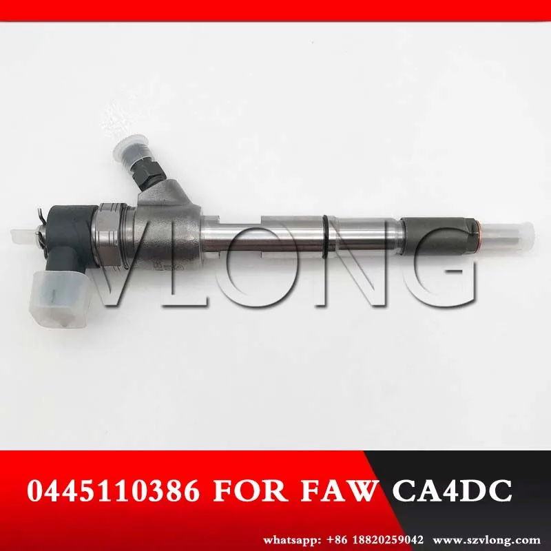 

New Common Rail Fuel Diesel Injector Assembly 0445 110 386 Fuel Tank Diesel Injector 0445110386 for FAW CA4DC